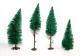 Delcampe - BUSCH LOT De 4 ARBRE SAPIN VEGETAUX HO DECOR PAYSAGE, 9,5 A 14cm MINIATURE TRAIN - MODELISME FERROVIAIRE  (1712.284) - Scenery