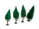 BUSCH LOT De 4 ARBRE SAPIN VEGETAUX, HO DECOR PAYSAGE, 12-12,5cm MINIATURE TRAIN - MODELISME FERROVIAIRE  (1712.285) - Versieringen