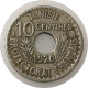 1920 - 10 Centimes Muhammad Al-Nasir (1918-1920) Tunisie / KM#243 - Tunesien