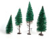 BUSCH LOT 4 ARBRE SAPIN VEGETAUX, HO DECOR PAYSAGE, 8,5 A 14,5cm MINIATURE TRAIN - MODELISME FERROVIAIRE  (1712.286) - Décors