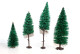 BUSCH LOT 4 ARBRE SAPIN VEGETAUX, HO DECOR PAYSAGE, 8,5 A 14,5cm MINIATURE TRAIN - MODELISME FERROVIAIRE  (1712.286) - Décors