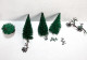 BUSCH LOT 4 ARBRE SAPIN VEGETAUX, HO DECOR PAYSAGE, 12,5 A 14cm MINIATURE TRAIN - MODELISME FERROVIAIRE  (1712.288) - Décors