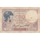 France, 5 Francs, Violet, 1933, Q.55533, AB, Fayette:03.17, KM:72e - 5 F 1917-1940 ''Violet''