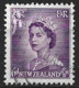 New Zealand 1954. Scott #294 (U) Queen Elizabeth II - Usati