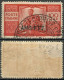 AMG-FTT 1949/1950 - FRANCOBOLLO TIPO DEMOCRATICA L. 100 SOPRASTAMPA SU UNA RIGA - USATO / USED  - SASSONE 67 - Afgestempeld