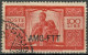 AMG-FTT 1949/1950 - FRANCOBOLLO TIPO DEMOCRATICA L. 100 SOPRASTAMPA SU UNA RIGA - USATO / USED  - SASSONE 67 - Used