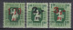 ⁕ Hungary 1953 ⁕ Parcel Post Mi.1-3 , Overprint Stamps ⁕ 3 MNH - Parcel Post