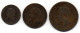 FRANCE, Set Of Three Coins 2, 5, 10 Centimes, Bronze, Year 1853-B, 1854-B, 1856-B,  KM # 776.2, 777.2, 771.2 - Autres & Non Classés