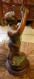 Statue Forgeron "Le Travail" Régule Par Charles Ruchot Belle Patine Haut 42.30 Cm Dont Socle Bois Tbe - Otros & Sin Clasificación