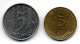 FRANCE, Set Of Two Coins 5 Centimes, Steel, Aluminum-Bronze, Year 1964, 1978, KM # 927, 933 - 5 Centimes