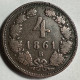 Austria 4 Kreuzer 1861 (B) - Autriche