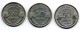 FRANCE, Set Of Three Coins 50 Centimes, Aluminum, Year 1945, 1945-B, 1945-C, KM # 894.1a, 894.2a, 894.3a - 50 Centimes