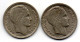 FRANCE, Set Of Two Coins 10 Francs, Copper-Nickel, Year 1947, 1947-B, KM # 908.1, 908.2 - 10 Francs