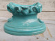 Delcampe - Centre De Table En Terre Cuite Vernissée Bleu Turquoise Manufacture Virebent Frères Toulouse XIXème. - Andere & Zonder Classificatie