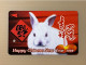 Singapore SMRT TransitLink Metro Train Subway Ticket Card, 1999 Zodiac Year Of The Rabbit, Set Of 1 Used Card - Singapour