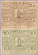 GEMEENTE WETTEREN - NOODGELD  25 C + 10 C 1918 Nrs 26226 +17998 - Altri & Non Classificati