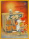 Elf Carries Presents, Cats In A Bookshelf. Christmas Postcard - Red Cross Finland Postal Stationery 1993 - Used - Enteros Postales