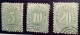 NSW Postage Due Stamps 1891-92 5s, 10s, 20 Shilling ! VF Used Y&T 8-10 (250€) (Australia Timbres Taxe - Gebraucht