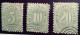 NSW Postage Due Stamps 1891-92 5s, 10s, 20 Shilling ! VF Used Y&T 8-10 (250€) (Australia Timbres Taxe - Oblitérés