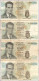 BELGIE - 4 X 20 FR 1964 - Nrs 2D4442757 + 3O3449710 + 2P6247387 + 3S2053175 - Andere & Zonder Classificatie