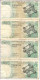 BELGIE - 4 X 20 FR 1964 - Nrs 2A8047298 + 4A3556093 + 4B0078426 + 3J8396697 - Andere & Zonder Classificatie