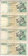 BELGIE - 4 X 20 FR 1964 - Nrs 2A8047298 + 4A3556093 + 4B0078426 + 3J8396697 - Other & Unclassified