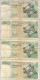 BELGIE - 4 X 20 FR 1964 - Nrs 2M7756970 + 2O3472437 + 1P9172019 + 3V8865727 - Other & Unclassified