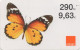 Butterfly 290. Orange Mobil Slovakia, Thin Cardboard, Expire 31.12.2010, 290 Sk, Slovakia - Slovaquie