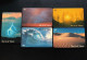 Singapore Telecom Singtel GPT Phonecard, Nature, Set Of 5 Used Cards Including One $50 Card - Singapour