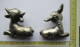 LADE 14 - STATUETTE EN MÉTAL 2 MOUTONS - METALEN BEELDJE 2 SCHAPEN  - 144 ET 110 GRAM - Métal