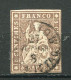 26197 Suisse N°26° 5 R. Brun Helvetia (Fil De Soie Vert)  1854-62 B/TB - Oblitérés