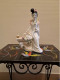 Statue Geisha Biscuit Et Porcelaine Jeu De Go. - Art Asiatique