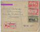 Trinidad & Tobago 1960 Registered Airmail Cover To Blumenau Brazil Queen Elizabeth II & Landscape Stamp 4+12+24 Cents - Trinidad & Tobago (...-1961)