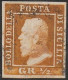 43 - Sicilia - 1859 - ½ Gr. Arancio N. 2a, II Tavola. Firmato Oliva. Cert. Todisco. Cat. € 7000,00. Molto Bello. SPL - Sicily