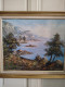 P.SARDLIC (XXème) " Bord De Mer Côte D'azur" Huile Sur Toile Cadre Bois Doré - Huiles