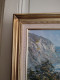 Delcampe - P.SARDLIC (XXème) " Bord De Mer Côte D'azur" Huile Sur Toile Cadre Bois Doré - Huiles