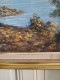 Delcampe - P.SARDLIC (XXème) " Bord De Mer Côte D'azur" Huile Sur Toile Cadre Bois Doré - Oils