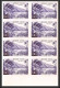 France N°1192/1194 Elysee / Evian Guadeloupe 1957 Non Dentelé ** MNH (Imperf) BLOC DE 8 RRR - 1951-1960