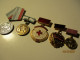 RUSSIA USSR LOT OF MEDALS AWARDS BADGES TO WOMAN , RED CROSS BLOOD DONOR , 19-13 - Russia