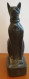 REPRODUCTION SCULPTURE DE LA DEESSE EGYPTIENNE "BASTET" EN CHAT AVEC UN COBRA ET SYMBOLES SACRES - Pierres & Marbres