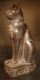 Delcampe - REPRODUCTION SCULPTURE DE LA DEESSE EGYPTIENNE "BASTET" EN CHAT AVEC UN COBRA ET SYMBOLES SACRES - Piedras Y Mármoles