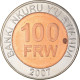 Monnaie, Rwanda, 100 Francs, 2007, British Royal Mint, TTB+, Bimétallique - Rwanda