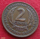 British Caribbean Territories 2 Cents 1957 KM# 3 *V2T Caraibas Caraibes Orientales - British Caribbean Territories