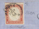 40 C. Rosso Vermiglio (16Da) Con Varietà Linea Di Riquadro Il 17/08/1861 - F. Bolaffi    - Vedi Descrizione (3 Immagini) - Sardaigne