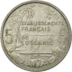 Monnaie, FRENCH OCEANIA, 5 Francs, 1952, Paris, TTB, Aluminium, KM:4 - Andere & Zonder Classificatie