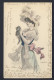 W. Braun Artist - Lady Cat - Hand Colored - 1903 FRANCE Postcard - Braun, W.