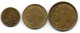 FRANCE, Set Of Three Coins 50 Centimes, 1, 2 Francs, Aluminum-Bronze, Year 1923, 1936, KM # 884, 885, 886 - Sonstige & Ohne Zuordnung