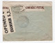 !!! LETTRE DE PORT GENTIL DE SEPTEMBRE 1940 POUR DAKAR, MARQUE LINEAIRE BLEUE "DAMAGED BY SEAWATER" - Crash Post