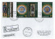 NCP 37 - 398b-a STAINED-GLASSES, Romania - Registered, Stamps With Vignette - 2011 - Glas & Brandglas