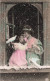 ENFANTS - Une Petite Fille à La Fenêtre Avec Sa Mère - Colorisé - Carte Postale Ancienne - Abbildungen